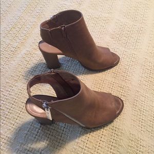 Express open toe bootie heels